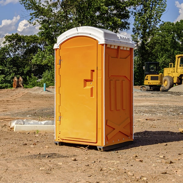 what is the expected delivery and pickup timeframe for the portable toilets in Meadow Glade